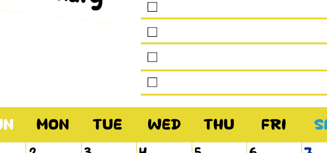 2026年2月カレンダーは縦型日曜始まり♪黄色がメインカラーで継続して使いやすいToDoリストつき♪(2026-01400210)