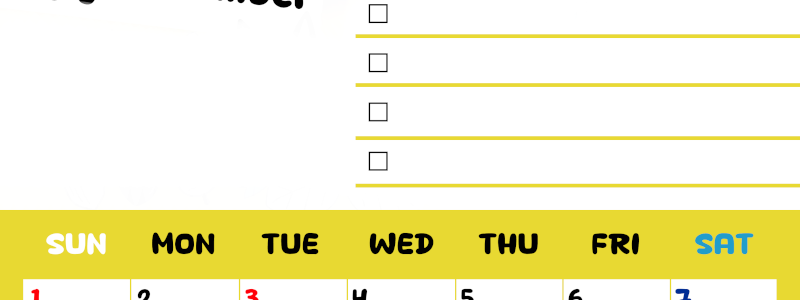 2026年11月カレンダーは縦型日曜始まり♪黄色がメインカラーで継続して使いやすいToDoリストつき♪(2026-01401110)