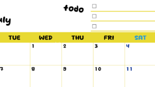 2026年7月カレンダーは横型月曜始まり でベージュの花がおしゃれ：無料(2026-01400701)