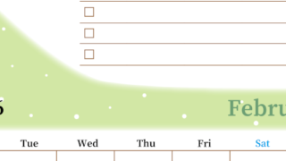 2026年2月カレンダーは縦型月曜始まりでToDoリストつき！毎月色違いで継続の習慣化が簡単！ダウンロード無料(2026-01410211)