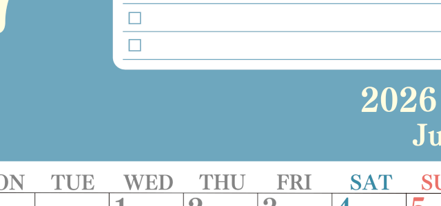 2026年7月カレンダーは縦型月曜始まり でベージュの花がおしゃれ：無料(2026-01430711)