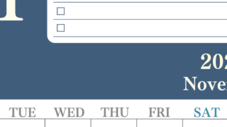 2026年11月カレンダーは縦型月曜始まり！シンプルなToDoリストで勉強効率UP！無料／A4印刷(2026-01431111)