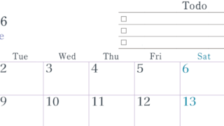 2026年6月カレンダーは横型月曜始まりで使い方はシンプルなToDoリストつき♪無料ダウンロード・A4印刷(2026-01440601)