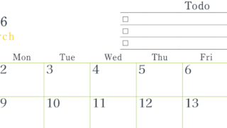 2026年3月カレンダーは横型日曜始まりで使い方はシンプルなToDoリストつき♪無料ダウンロード・A4印刷(2026-01440300)