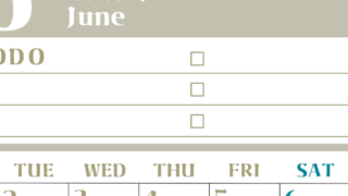 2026年6月カレンダーは縦型月曜始まり♪ToDoリストで勉強や自己啓発の継続を／A4無料(2026-01450611)