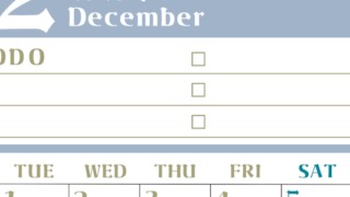 2026年12月カレンダーは縦型月曜始まり♪ToDoリストで勉強や自己啓発の継続を／A4無料(2026-01451211)