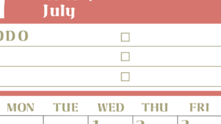 2026年7月カレンダーは縦型日曜始まり でベージュの花がおしゃれ：無料(2026-01450710)