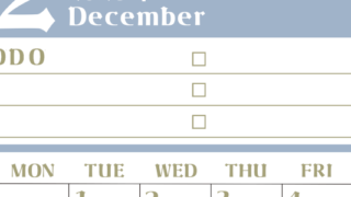 2026年12月カレンダーは縦型日曜始まり♪ToDoリストで勉強や自己啓発の継続を／A4無料(2026-01451210)