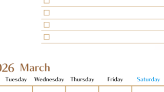 2026年3月カレンダーは縦型月曜始まりでToDoリストもあるのでスケジュール計画がしやすい：無料(2026-01460311)