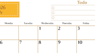 2026年7月カレンダーは横型日曜始まりでToDoリストもあるのでスケジュール計画がしやすい：無料(2026-01460700)