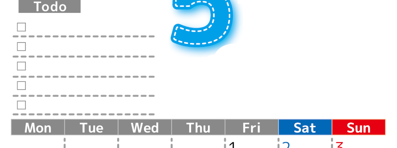 2026年5月カレンダーは縦型月曜始まり♪使い方がシンプルなToDoリストも♪ダウンロード無料(2026-01470511)