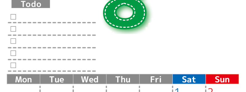2026年8月カレンダーは縦型月曜始まり♪使い方がシンプルなToDoリストも♪ダウンロード無料(2026-01470811)