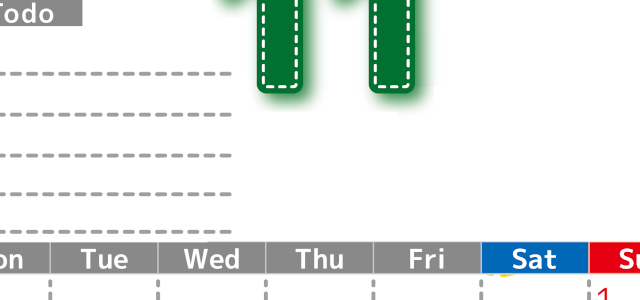 2026年11月カレンダーは縦型月曜始まり♪使い方がシンプルなToDoリストも♪ダウンロード無料(2026-01471111)