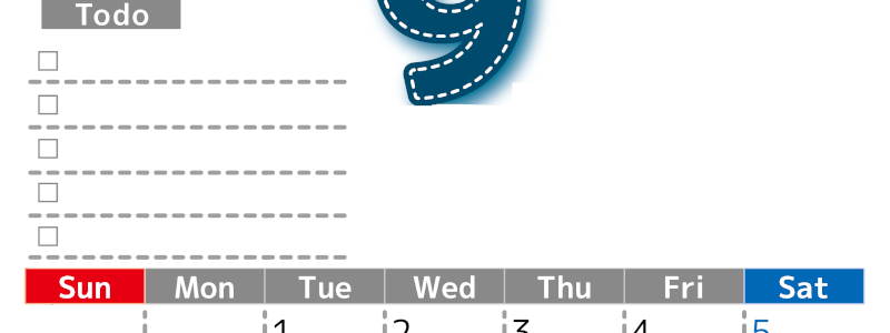 2026年9月カレンダーは縦型日曜始まり♪使い方がシンプルなToDoリストも♪ダウンロード無料(2026-01470910)