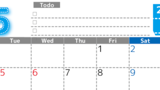 2026年5月カレンダーは横型月曜始まり♪使い方がシンプルなToDoリストも♪ダウンロード無料(2026-01470501)