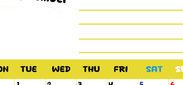 2026年9月カレンダーは縦型月曜始まりで目標管理しやすいし使いやすい♪無料／A4印刷(2026-01520911)