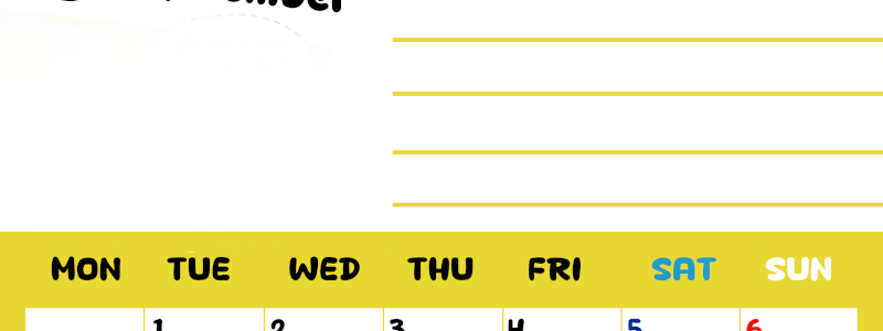 2026年9月カレンダーは縦型月曜始まりで目標管理しやすいし使いやすい♪無料／A4印刷(2026-01520911)