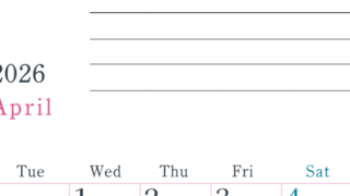 2026年4月カレンダーは縦型月曜始まりで目標設定欄あり♪習慣の継続につながる無料素材（A4）(2026-01560411)