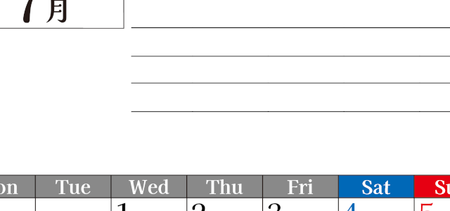 2026年7月カレンダーは縦型月曜始まり でベージュの花がおしゃれ：無料(2026-01610711)