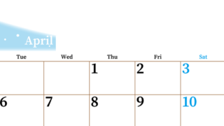 2027年4月横型月曜始まり パステルカラーのシンプルで大きい文字が見やすく書き込みも楽な無料カレンダー 【No.202701120401】