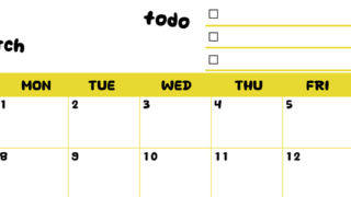3月カレンダー2027年(無料)は横型日曜始まり♪黄色がメインカラーで継続して使いやすいToDoリストつき♪ 【No.202701400300】