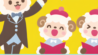 音楽をテーマにしたかわいい2027年のイラストテンプレートで未年の年賀状を送ろう