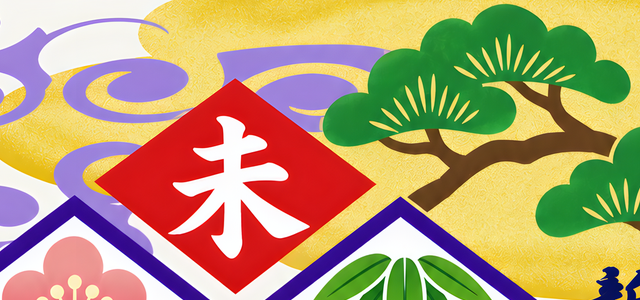 無料イラスト！松竹梅がレトロ！干支の羊が可愛い！2027年の年賀状におすすめ！