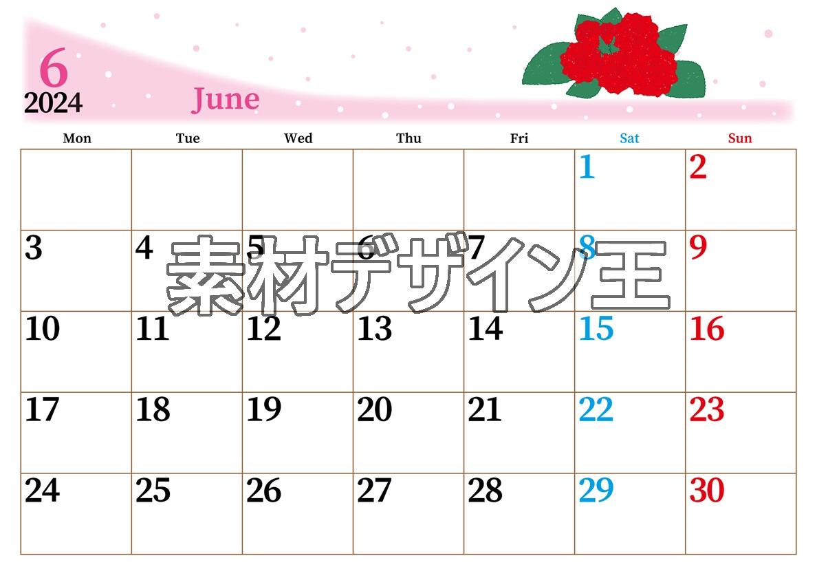 0013-2024年6月カレンダー