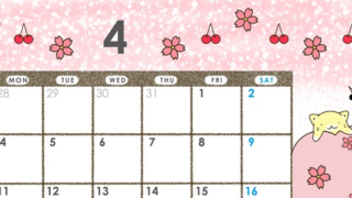 桜柄の2022年4月カレンダーテンプレートは無料で書き込み可能なイラスト素材